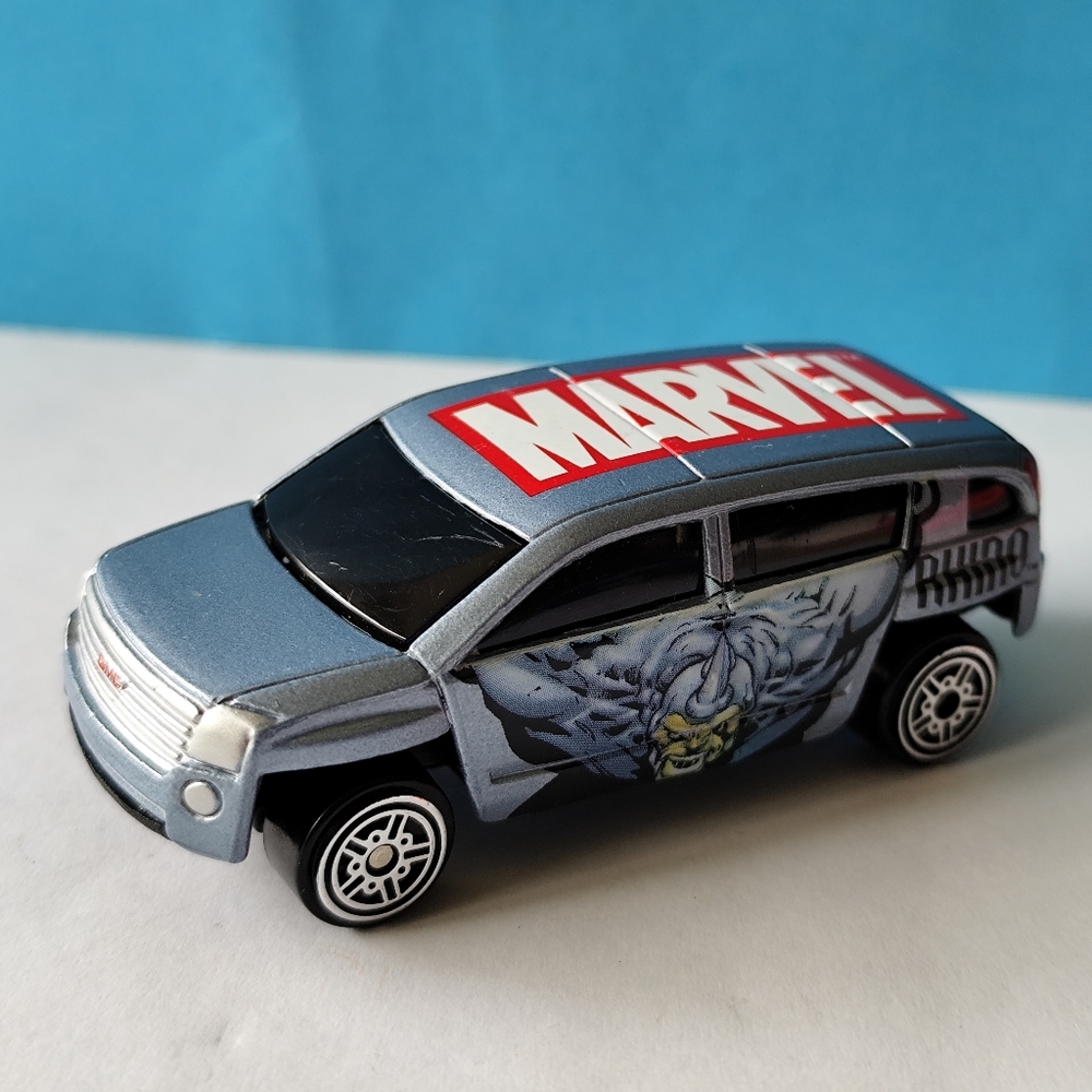 3/$25💙2003 Marvel Terra Cross Concept Minivan Rhino Die Cast Metal Toy Car